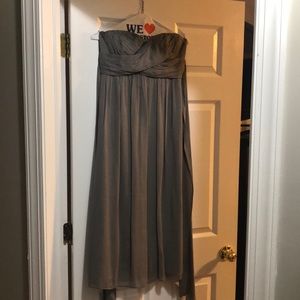 J.Crew light grey strapless dress
